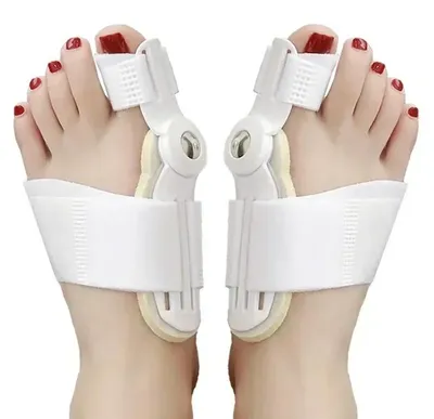 Produktbild von Hallux-valgus-Korrektor - Zehenspreizer - Großzehenstütze - Ballenschutz - 2er-Set - Weiß