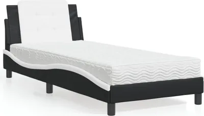 Immagine prodotto di vidaXL Struttura letto senza materasso "Zadar" Nero e bianco 100x200 cm Pelle finta