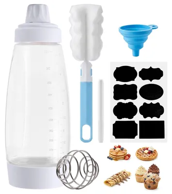 Productafbeelding van Beslagdispenser - 1000 ml - Met mixerfles - Voor pannenkoeken en cupcakes