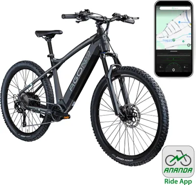 Produktbild von Agon Alpha E Bike Mountainbike Herren oder Damen 170 - 190 cm Pedelec 27,5 Zoll dunkelgrau