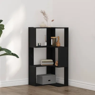 Zdjęcie produktu dla Maison Exclusive - Regał na książki, 3 półki, 50 x 50 x 102 cm, kolor czarny, imitacja dębu