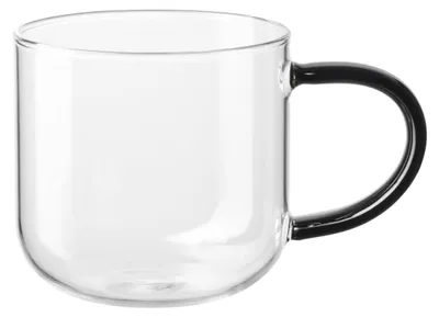 Zdjęcie produktu dla ASA Selection – szklany kubek z uchwytem Coppa, czarny, 400 ml, 1 sztuka