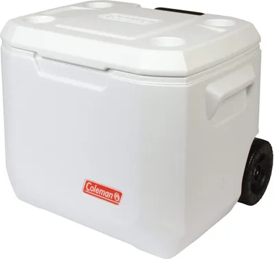 Immagine prodotto di Coleman Xtreme Marine 47 L con ruote, cool box bianco con robuste maniglie incassate, campeggio