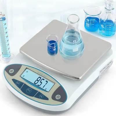 Digitale Laborwaage 5 kg x 0,1 g, Präzisionswaage, kalibriert