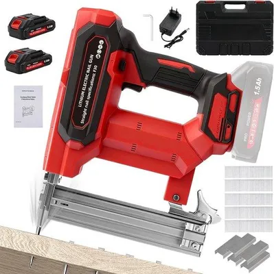 Productafbeelding van 21V Nailer Stapler Elektrisch met 2 x 1,5 Ah Accu's