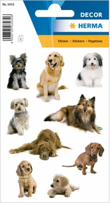 Produktbild von HERMA Sticker DECOR "Hundefotos" 3 Blatt à 9 Sticker