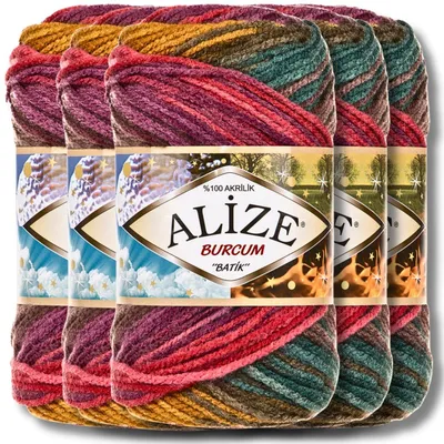 Obrázek produktu pro Alize 5x 100 g Burcum Batik vlna s barevným přechodem, háčkování, pletení (3368)