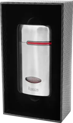Produktbild von RONSON FEN SILVER 3 JET Feuerzeug mit Zigarrenlocher, Jet