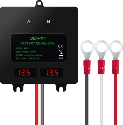 Image de équilibreur de batterie 24V avec affichage numérique - 2 x équilibreurs de batterie 12V pour batteries plomb-acide et lithium