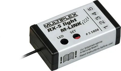 Produktbild von MULTIPLEX RX-5 light, Radio-Controlled (RC) Model Parts, 19,5 mm, 34 mm, 11 mm, 7 g