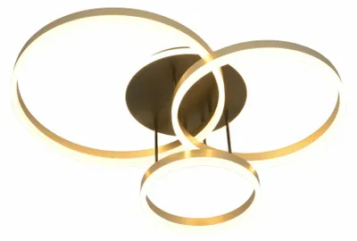 Image de Plafonnier GEETI Schenna 51 W, 5 100 lm, 3 000 K, noir/or