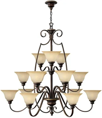 Produktbild von Casa Padrino Barock Kronleuchter Antik Bronze / Vintage Alabaster Ø 119,4 x H. 109,2 cm - Prunkvoller Kronleuchter mit eleganten Kunstglas Lampenschirmen - Barock Möbel
