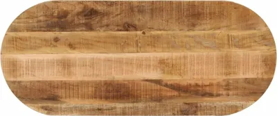Produktbild von Tischplatte 110x50x3,8 cm Oval Raues Massives Mangoholz