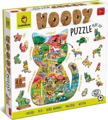 Produktbild von Holzpuzzle, Haustiere, Ludattica, +5 Jahre