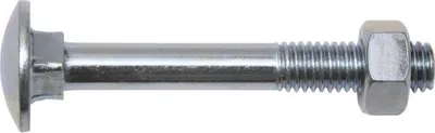 Produktbild von Schlossschrauben mit Mutter Flachrundkopf, verzinkt, DIN 603 M6 x 40 - 40 mm SWG