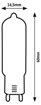 Productafbeelding van Rabalux 79033 LED-lamp, G9, 4W, 3000K, 460lm, glas, warm wit, ø14.5mm