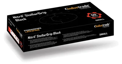 Produktbild von Meditrade Nitril StellarGrip black - Nitril-Untersuchungshandschuhe - Größe S - 50 Stk.