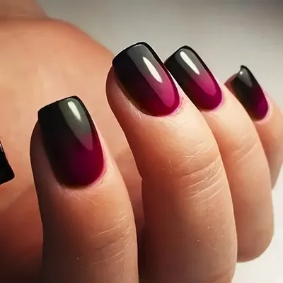 Produktbild von GKA Künstliche Fingernägel weinrot schwarz Farbverlauf 24p G20 zum Aufkleben press on Nails Klebepads mit Kleber Nagelfeile Nägel Kunstnägel Express