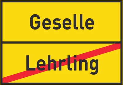Produktbild von Geselle Lehrling Schild Ortsschild A1 (594x841mm)
