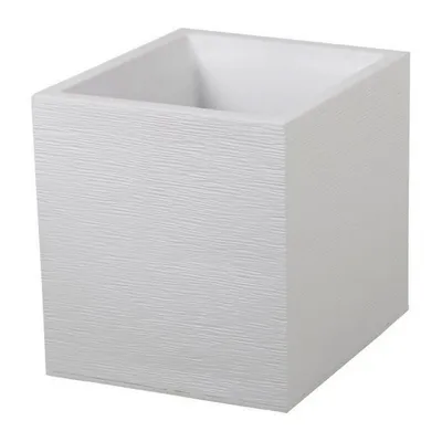Produktbild von Blumentopf EDA Graphit Weiß Kunststoff Quadratisch 39 x 39 x 43 cm