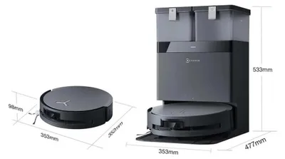Produktbild von Ecovacs Deebot X8 Omni, Staubbeutel, Schwarz, Rund, Staubbeutel, Ladend, Purification, 65 dB