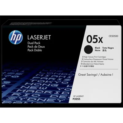 Produktbild von HP Toner CE 505 XD Doppelpack schwarz No. 05 X