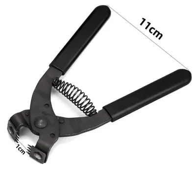 Lochzange für Leder, 4 mm, 2 Zähne, Kohlenstoffstahl