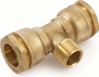 Zdjęcie produktu dla Trójnik PE mosiądz 40 mm 1 1/4" AG 40 mm
