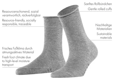Produktbild von FALKE Uni Socken Run U So Baumwolle Funktionsmaterial einfarbig 1 Paar, Grau Dark Grey 3970, 44-45