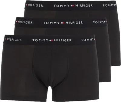 Produktbild von TOMMY HILFIGER 3P WB TRUNK Herren Boxershorts, Größe:L, Farbe:0SK - BLACK/BLACK/BLACK