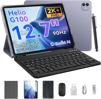 Blackview Link 8 Tablet 12.7 Inch 2K+ FHD Display 90Hz, Android 15 Gemini AI MediaTek G100 24GB RAM + 256GB ROM + 2TB TF 8400mAh/PC Mode/Widevine L1/F