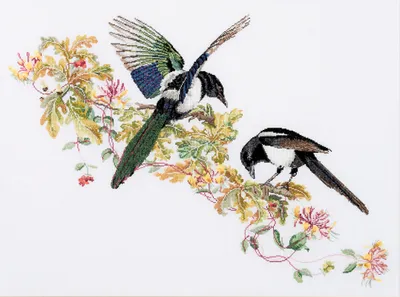 Produktbild von Théa Gouverneur Kreuzstich-Stickset „Magpie Aïda“, 60 x 70 cm