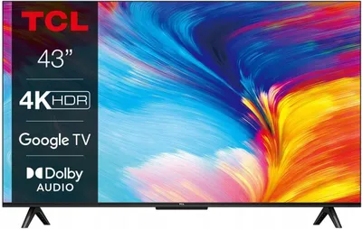 Produktbild von TCL P63 43P631, 109,2 cm (43"), 3840 x 2160 Pixel, 4K Ultra HD, LED, Smart-TV, Schwarz