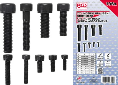 Produktbild von Zylinderschrauben-Sortiment | Innensechskant | 106-tlg.