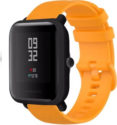 Produktbild von Strap-it Xiaomi Amazfit Bip Luxus Silikonarmband (Orange)