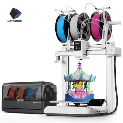 Produktbild von Kobra X Combo - FDM 3D-Drucker - 600 mm/s Druckgeschwindigkeit - Automatische Nivellierung - WLAN - 260x260x260 mm Bauraum - 19-Farben-Druck