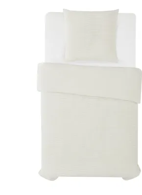 Produktbild von Bettwäsche Winter Flausch Cashmere Touch Uni Wende warm 2 teilig 135x200 mit RV Farbe CORD / ECRU