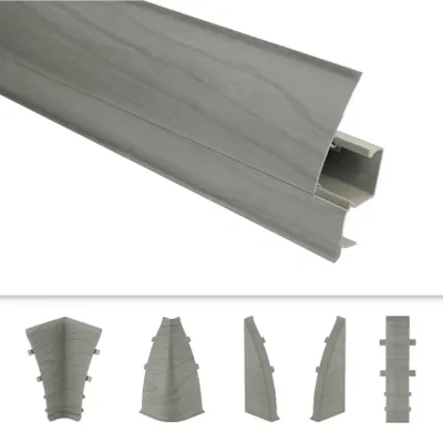 Produktbild von PVC Sockelleisten Sparpakete Fußbodenleisten 23x65mm Modern Kabelkanal