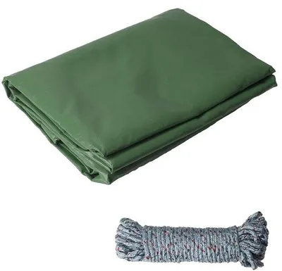 Produktbild von Wasserdichtes Abdeckzeil - UV-Resistenz - 3 x 4 m - Grün - 420 g/m²