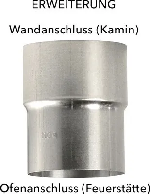 Produktbild von Ofenrohr-Erweiterung Bertrams Ø 100-110 mm feueraluminiert silber