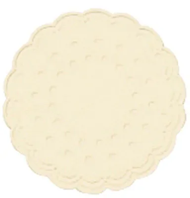 Produktbild von 250 Tissue-Untersetzer, rund Ø 7,5 cm Cream Mehrlagig