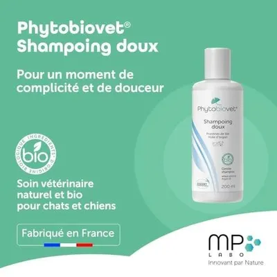 Zdjęcie produktu dla Szampon dla psów i kotów delikatny phytobiovet 200ML naturalne 1SZT