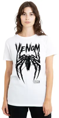 Produktbild von Marvel Damen Spiderman 2 Gamerverse Tendril Spider Ladies Shirt, White, Weiß, M