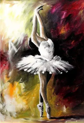 Produktbild von 5D Diamond Painting Diamant Malerei Painting Bilder, Ballett Tänzerin Tanzen Full Set Groß DIY Diamant Gemälde Malen Nach Zahlen, 30*40cm
