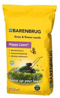 Produktbild von Barenbrug Gras- und Blumensamen 5kg bis zu 250m²- Happy Lawn - Für mähbare Blumen in Ihrem Rasen! - Geeignet für eine Fläche von bis zu 250m² - Trockenheits- und hitzebeständig - Weniger Düngung