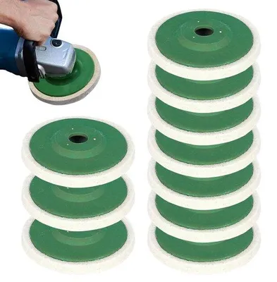 Obrázek produktu pro Sada na leštění kovů, 10dílná – 4palcové brusné nástroje – diamantový kotouč s měkkým leštícím povrchem pro sklo a keramiku.