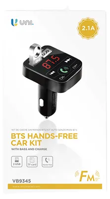 Obrázok produktu pre FM vysielač, pripojenie cez Bluetooth, duálne USB nabíjanie, VB9345