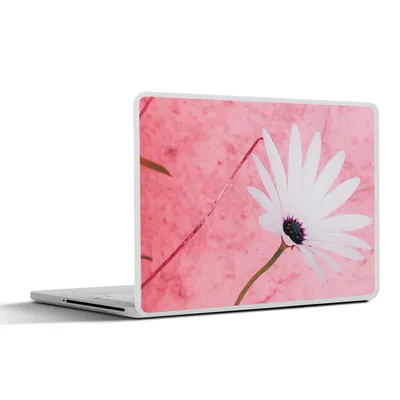 Produktbild von MuchoWow® Laptop Aufkleber Sticker Cover Blumen - Rosa - Vintage 32.5x23.5 cm - Sticker für Laptop - Selbstklebend