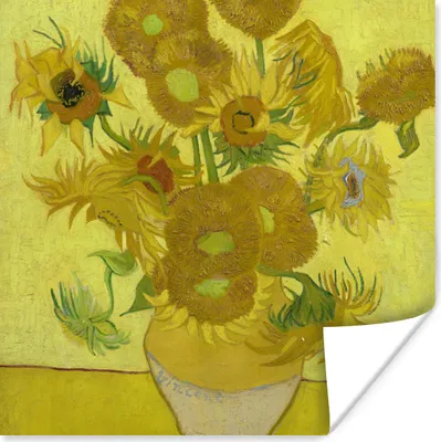 Produktbild von MuchoWow® Poster Sonnenblumen - Vincent van Gogh 75x75 cm - Wand Dekoration