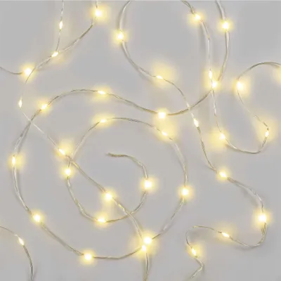 LED vánoční drop řetěz, 12 m, venkovní i vnitřní, teplá bílá, časovač